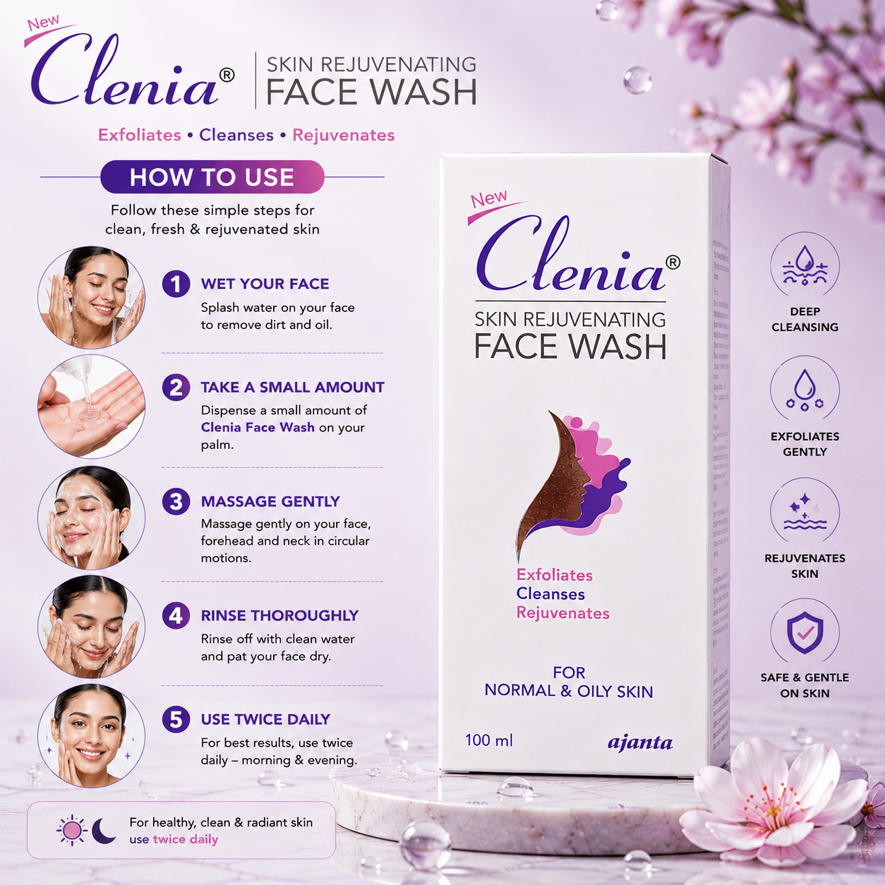 Clenia Skin Rejuvenating Face Wash