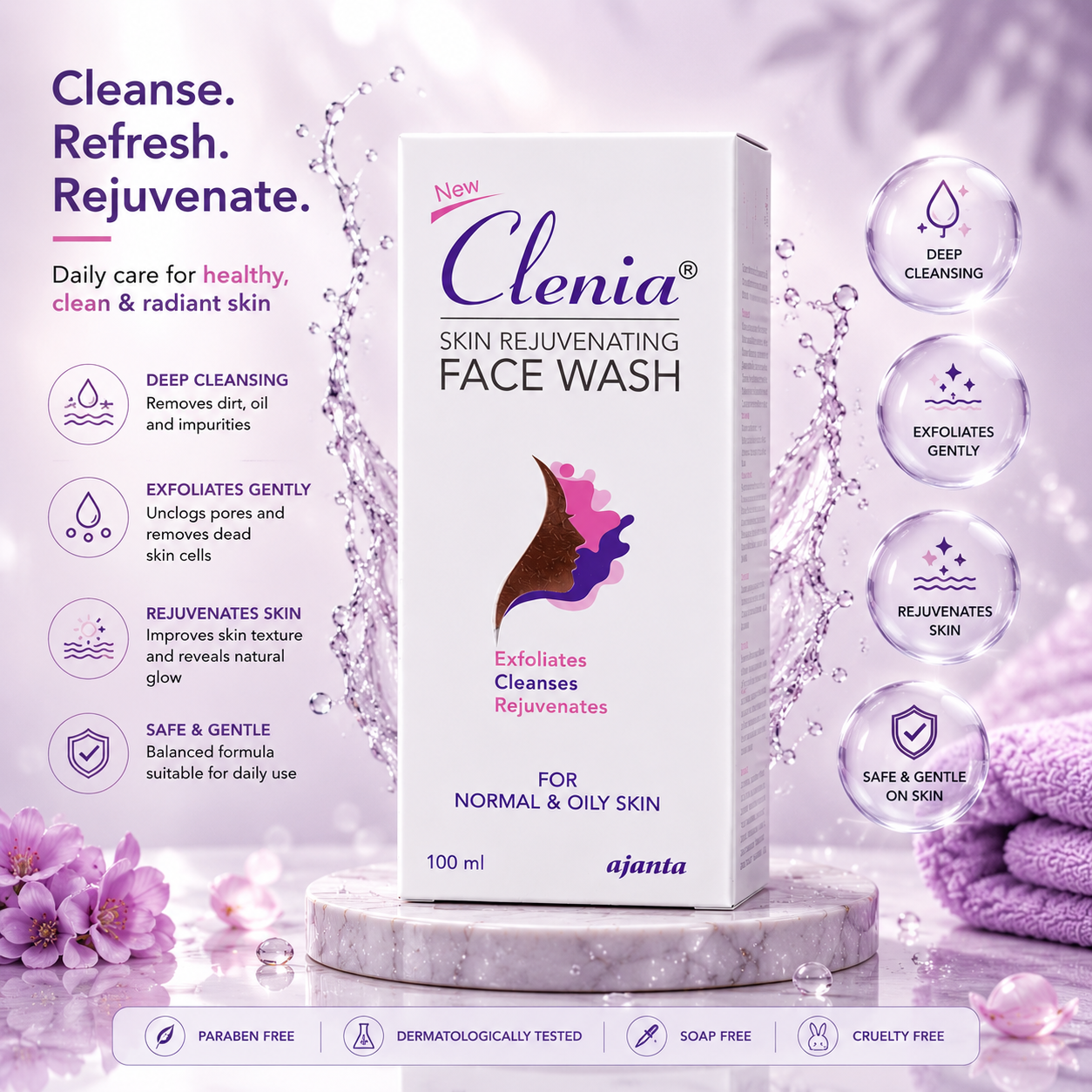 Clenia Skin Rejuvenating Face Wash