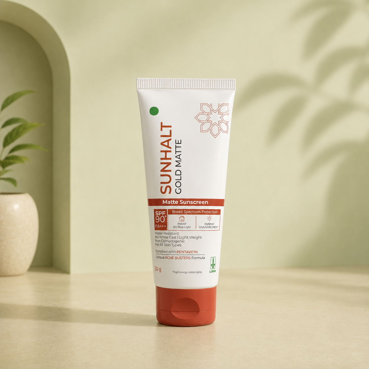 Sunhalt Gold Matte Sunscreen SPF 90 PA+++