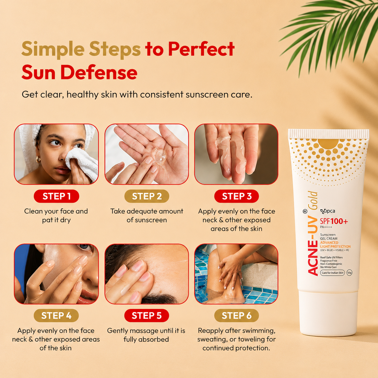 Acne-UV Gold SPF 100+ PA+ Sunscreen 50g