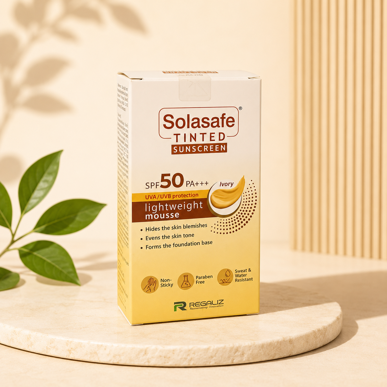 Solasafe Tinted Sunscreen SPF 50 PA+++ (Ivory)