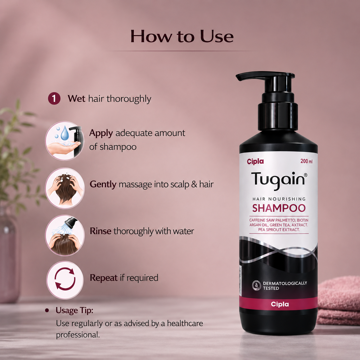 Tugain Hair Nourishing Shampoo 200ml