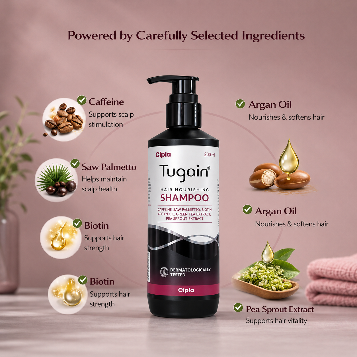 Tugain Hair Nourishing Shampoo 200ml