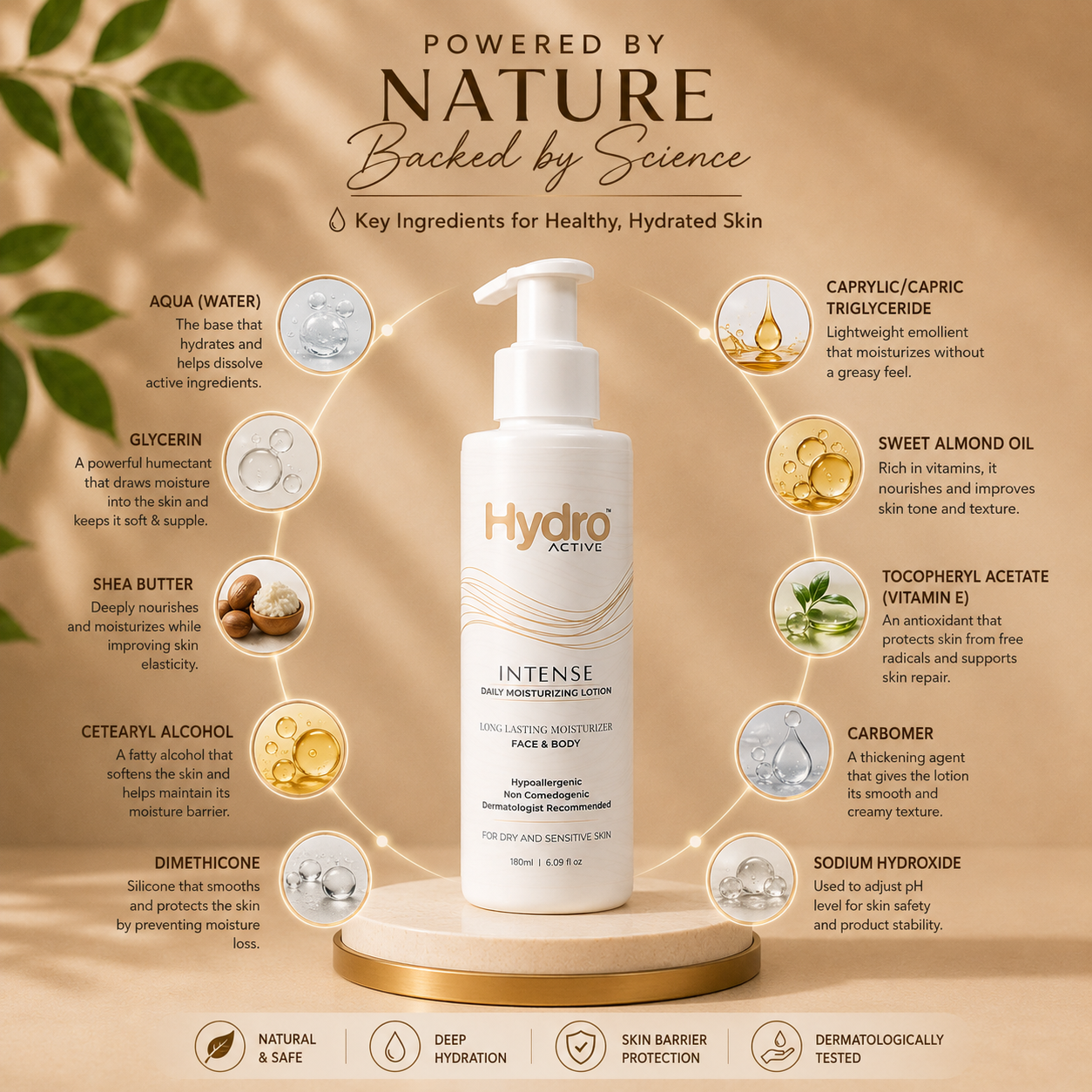 Hydro Active Intense Daily Moisturizing Lotion 180ml