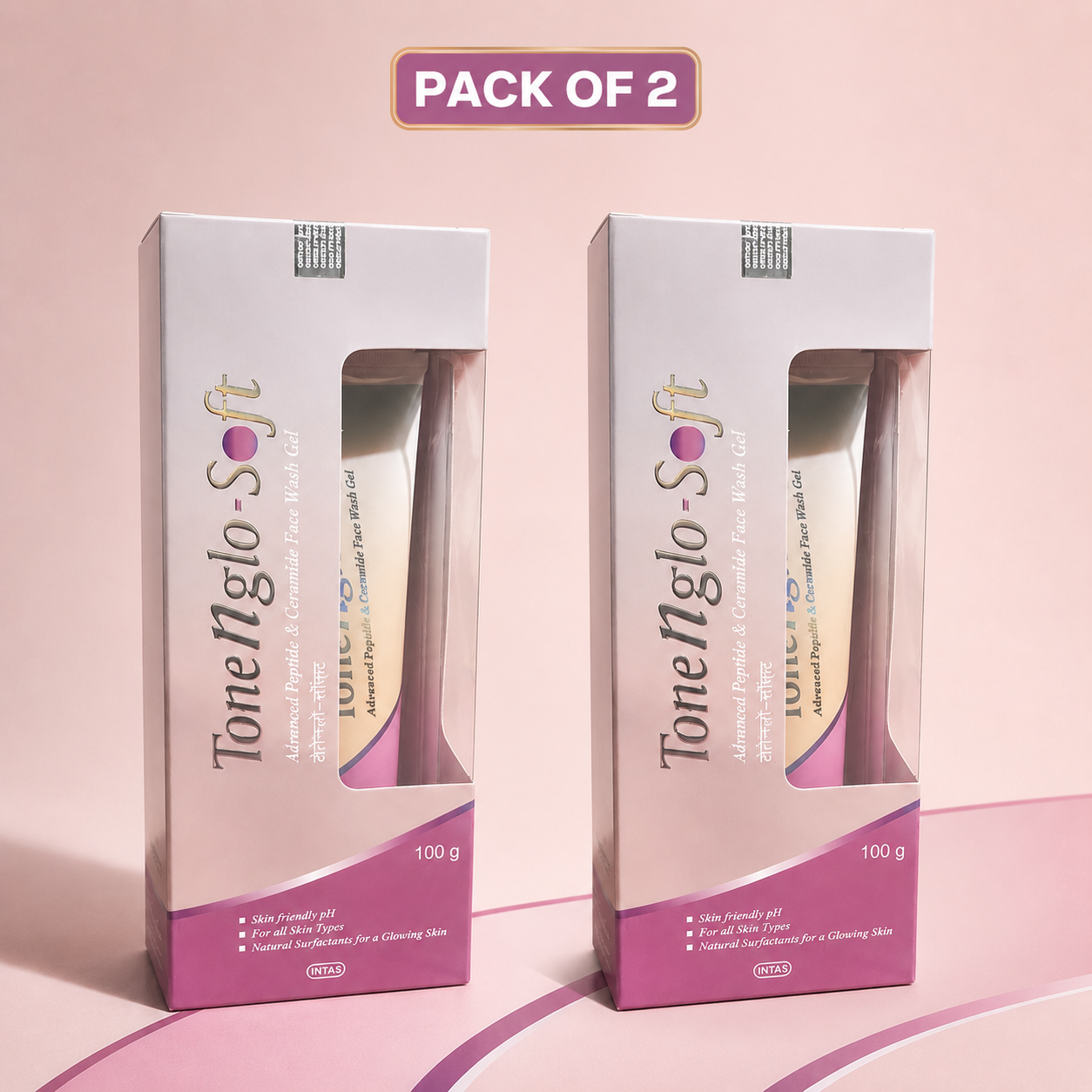 ToneNGlo-SF Advanced Peptide & Ceramide Face Wash Gel