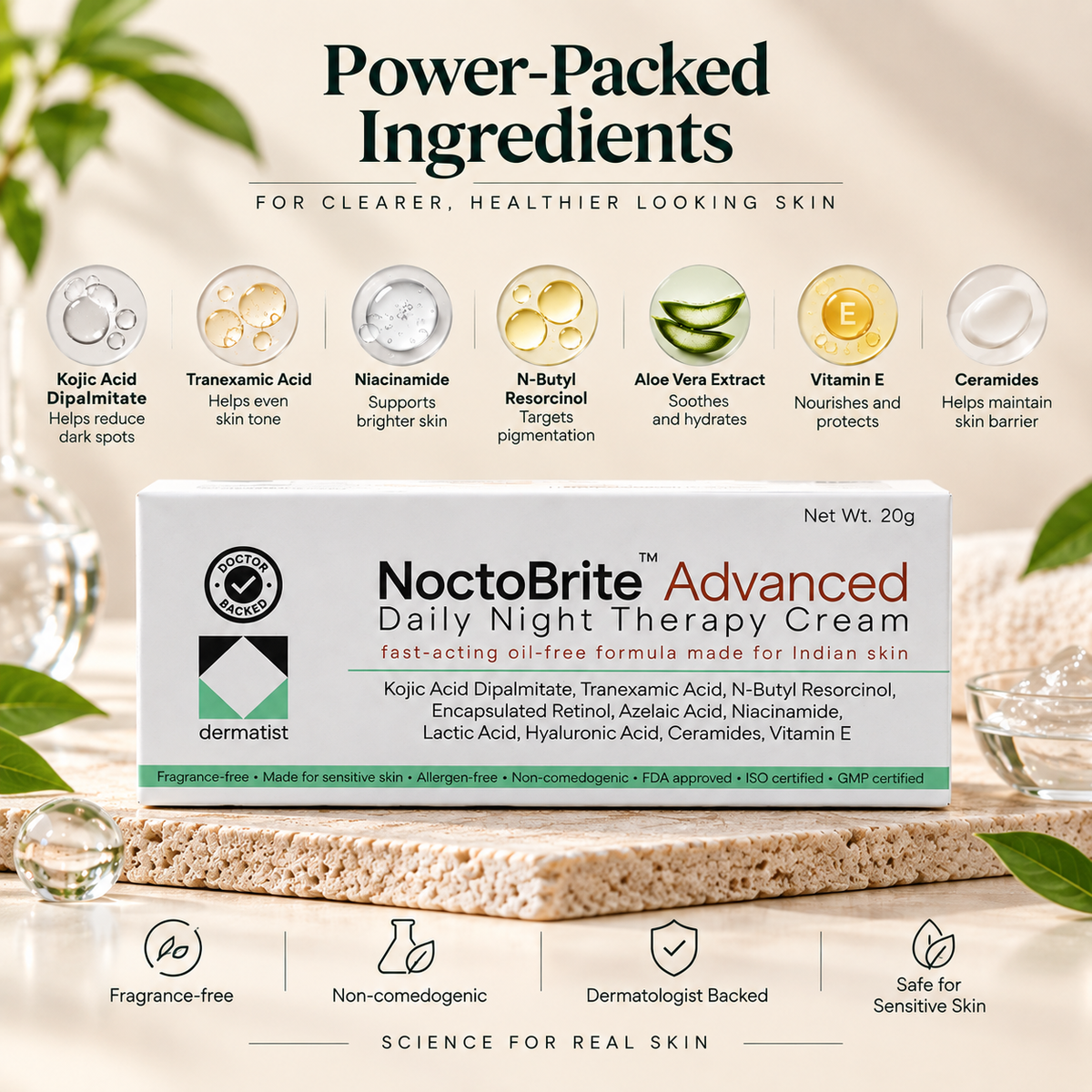 NoctoBrite Advanced Daily Night Therapy Cream 20 g