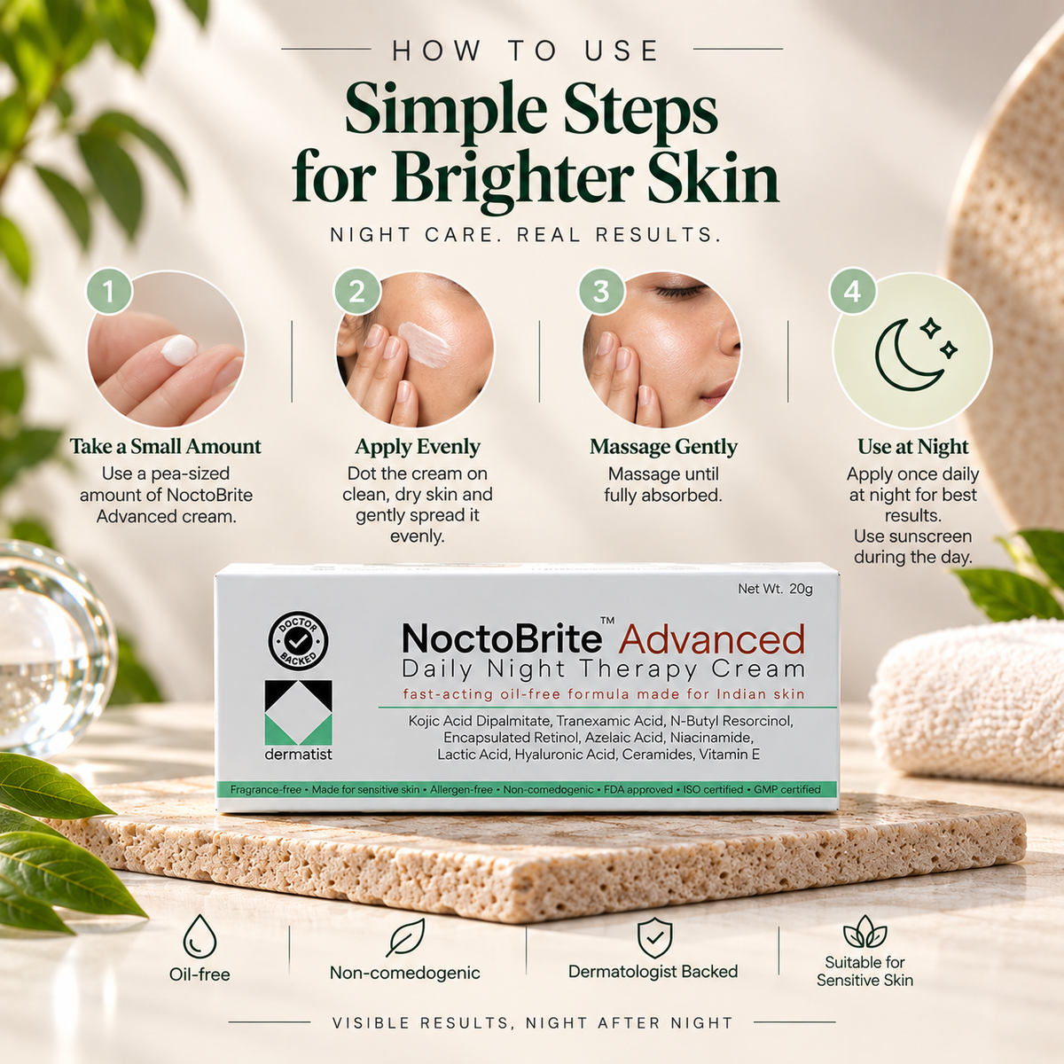 NoctoBrite Advanced Daily Night Therapy Cream 20 g