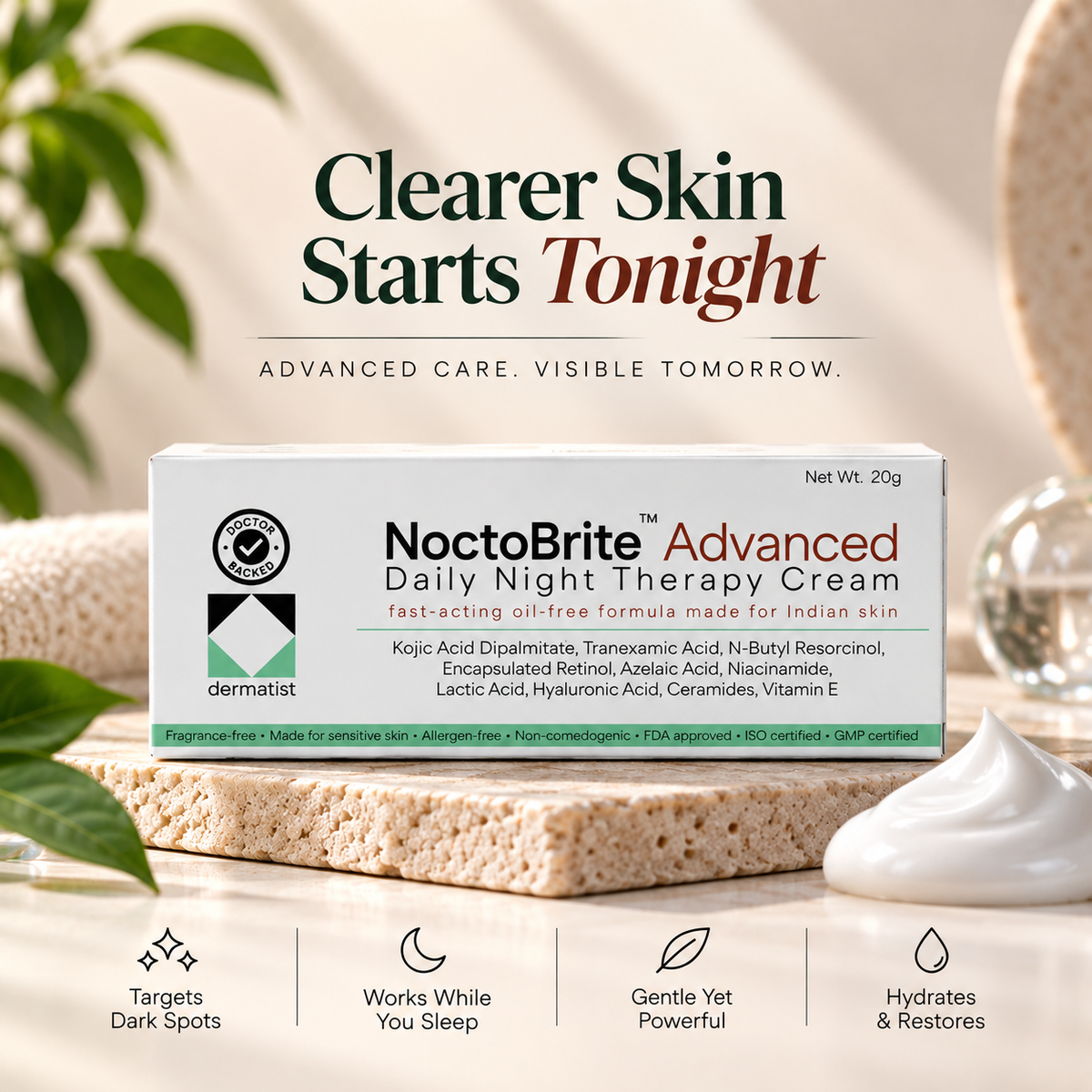 NoctoBrite Advanced Daily Night Therapy Cream 20 g
