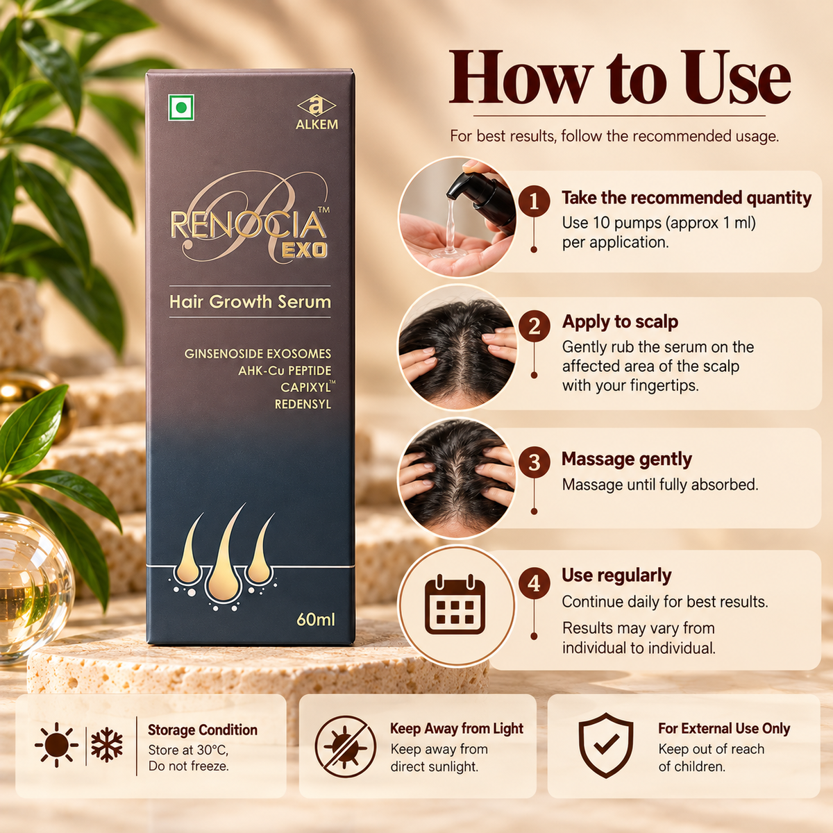 Renocia EXO Hair Growth Serum 60 ml