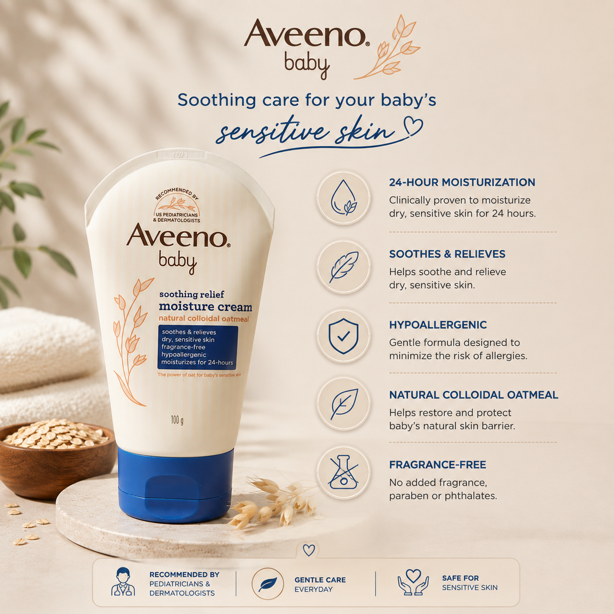 Aveeno Baby Soothing Relief Moisture Cream 100g