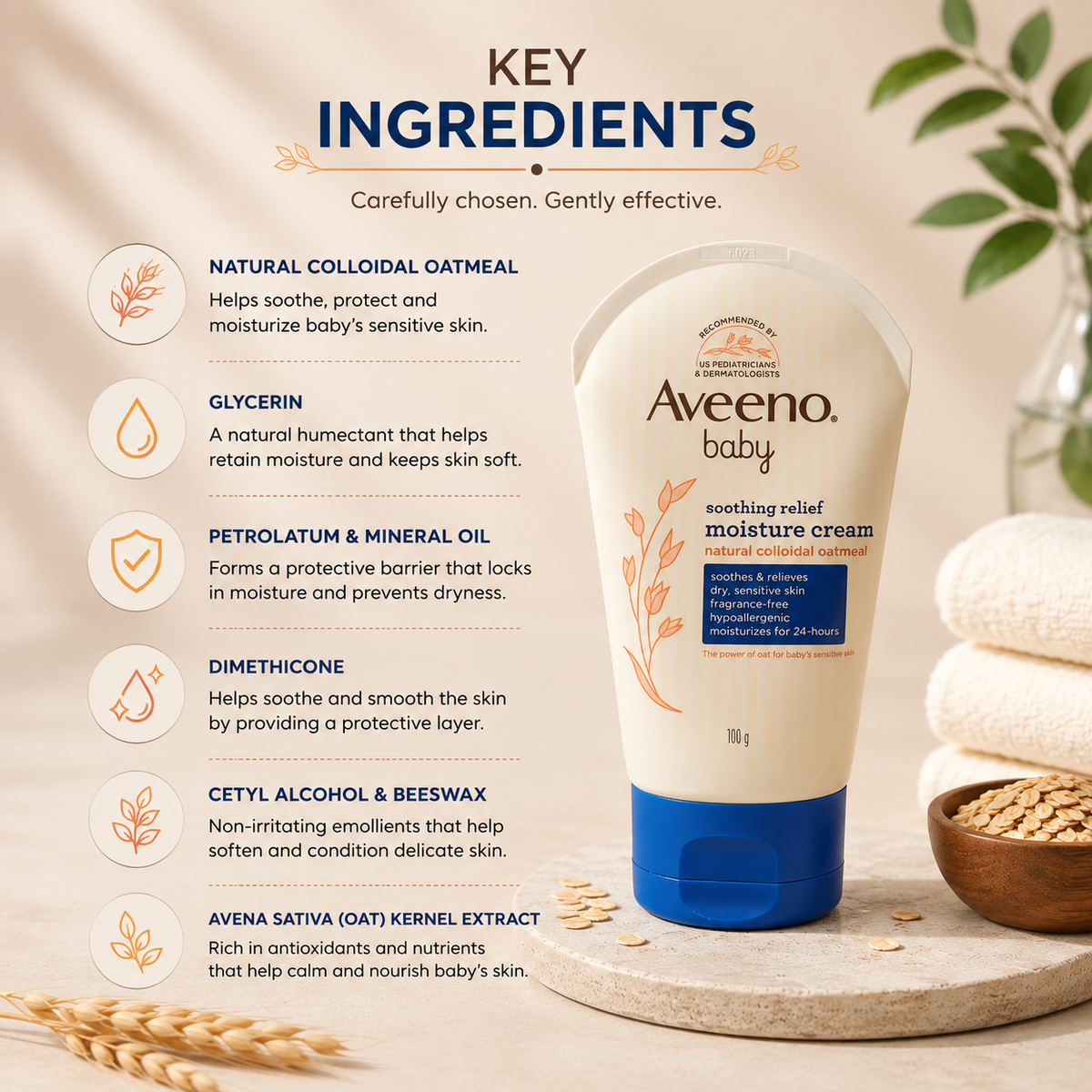 Aveeno Baby Soothing Relief Moisture Cream 100g
