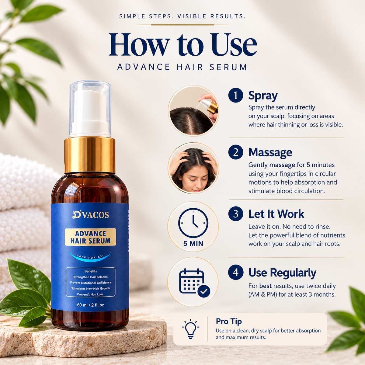 D’Vacos Advance Hair Serum 60ml