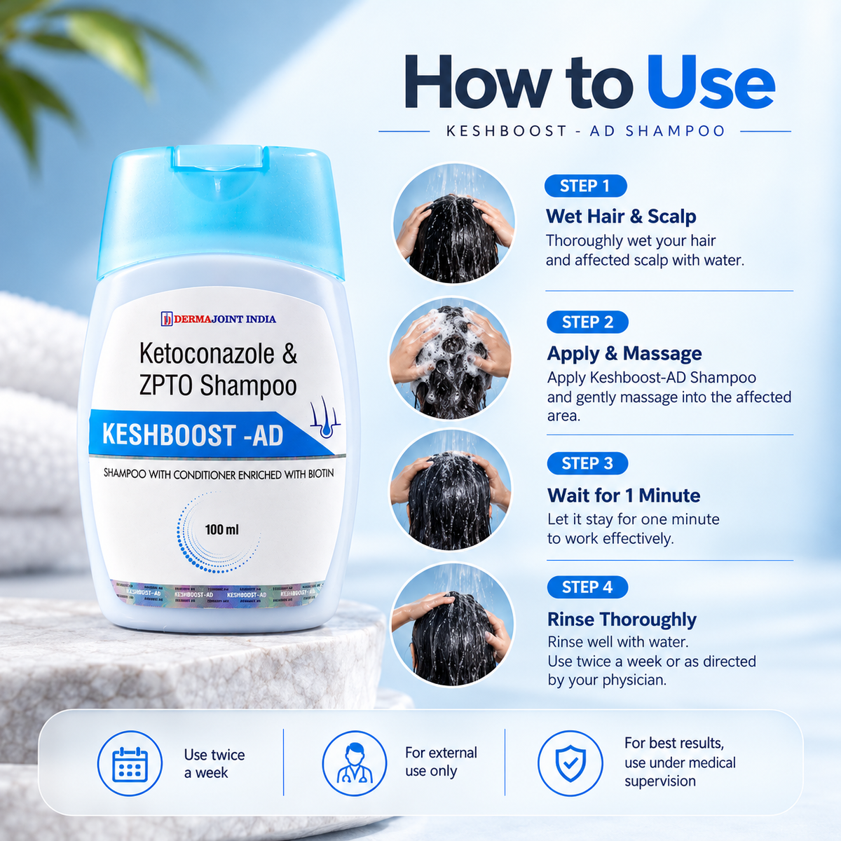Keshboost-AD Shampoo With Conditioner