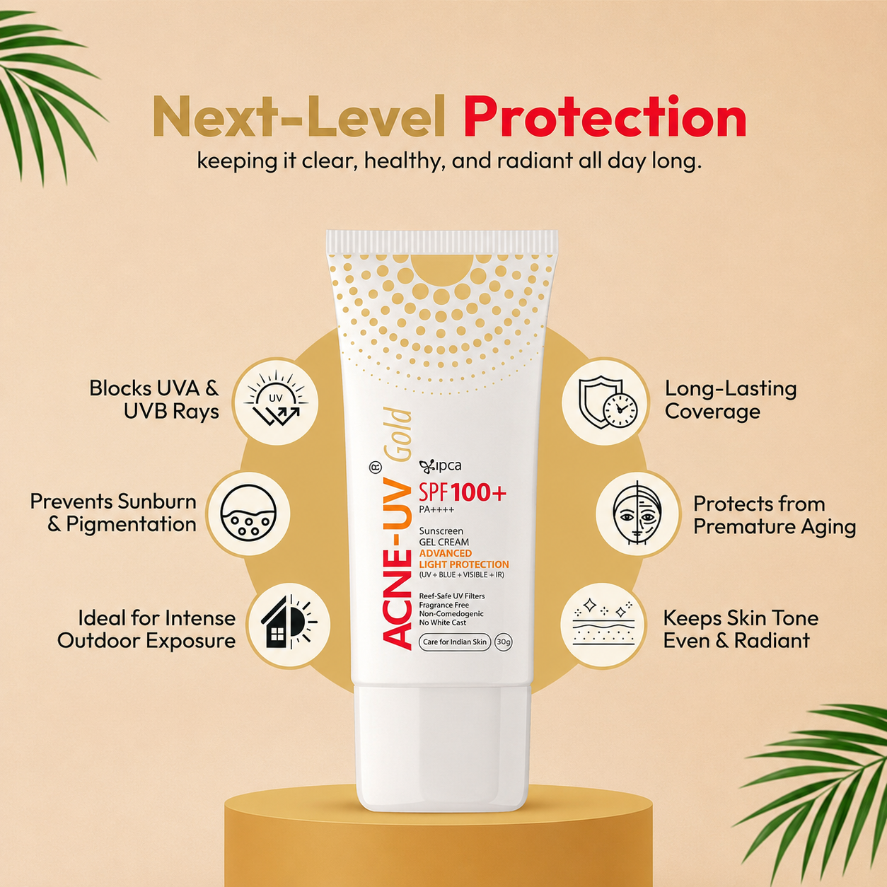 Acne-UV Gold SPF 100+ PA+ Sunscreen 30g