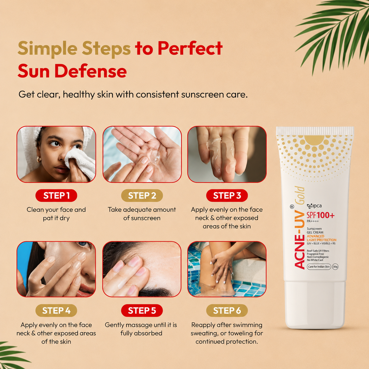 Acne-UV Gold SPF 100+ PA+ Sunscreen 30g