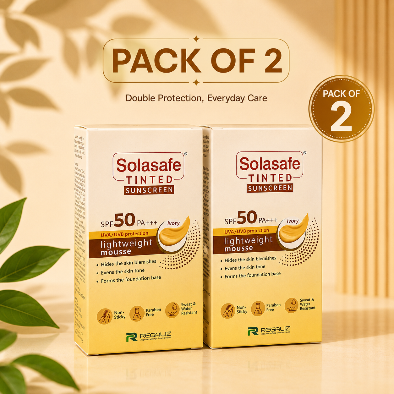 Solasafe Tinted Sunscreen SPF 50 PA+++ (Ivory)