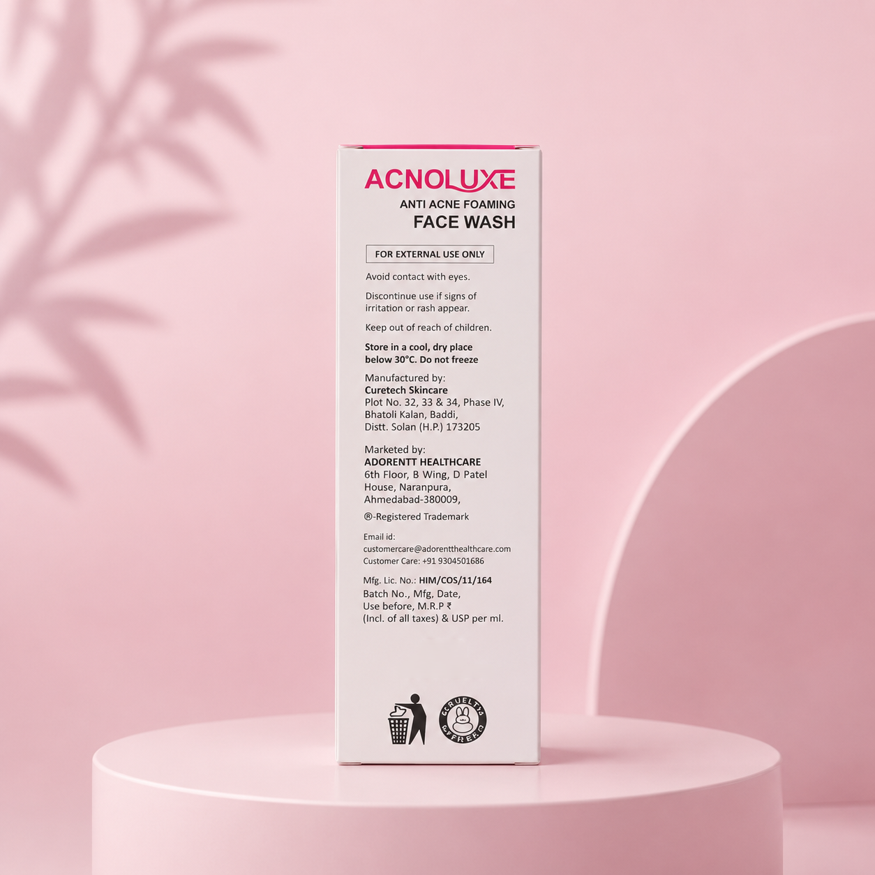 Acnoluxe Anti Acne Foaming Face Wash