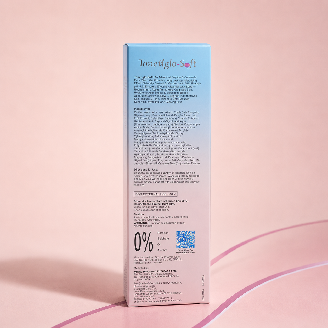 ToneNGlo-SF Advanced Peptide & Ceramide Face Wash Gel
