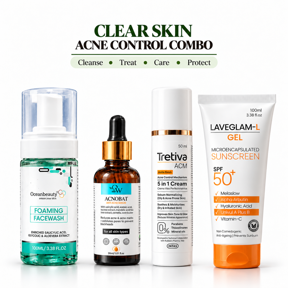 Acne & Skin Care Complete Combo Kit