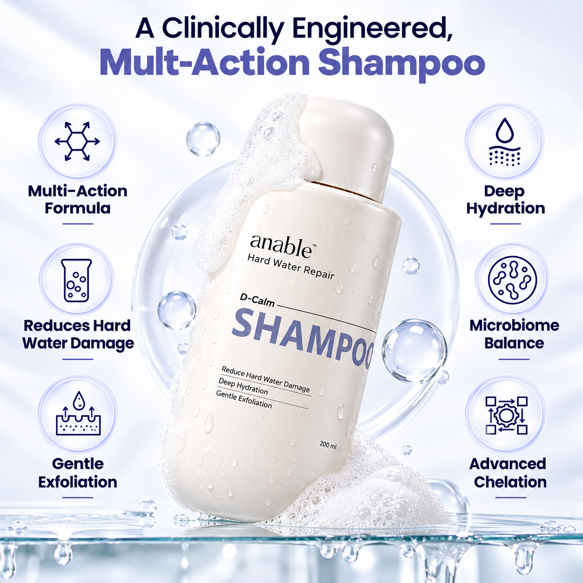 Anable D-Calm Hard Water Repair Shampoo 200 ml