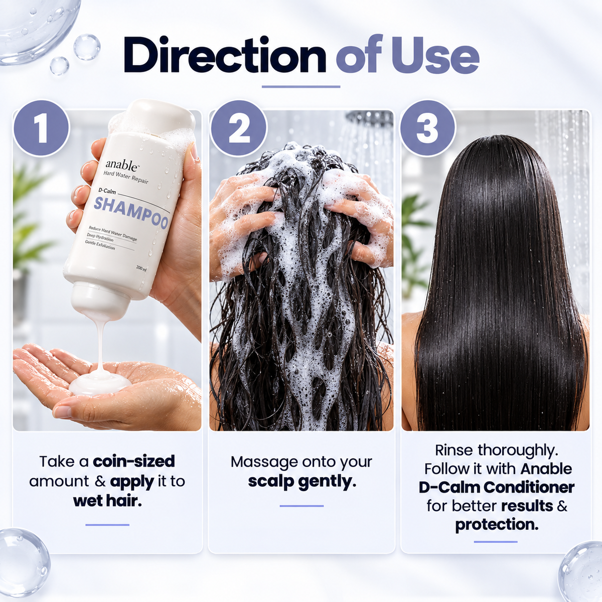 Anable D-Calm Hard Water Repair Shampoo 200 ml