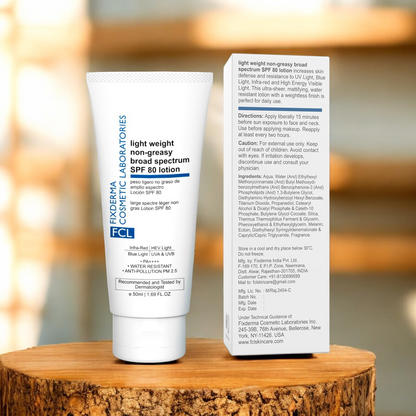 FCL Light Weight Non-Greasy Broad Spectrum SPF 80 Lotion