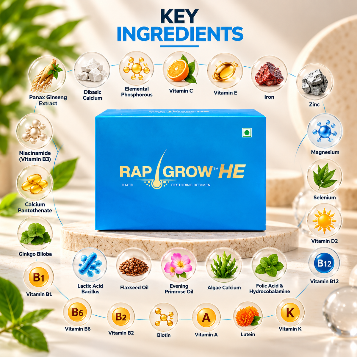 Rapigrow HE Hair Growth Kit