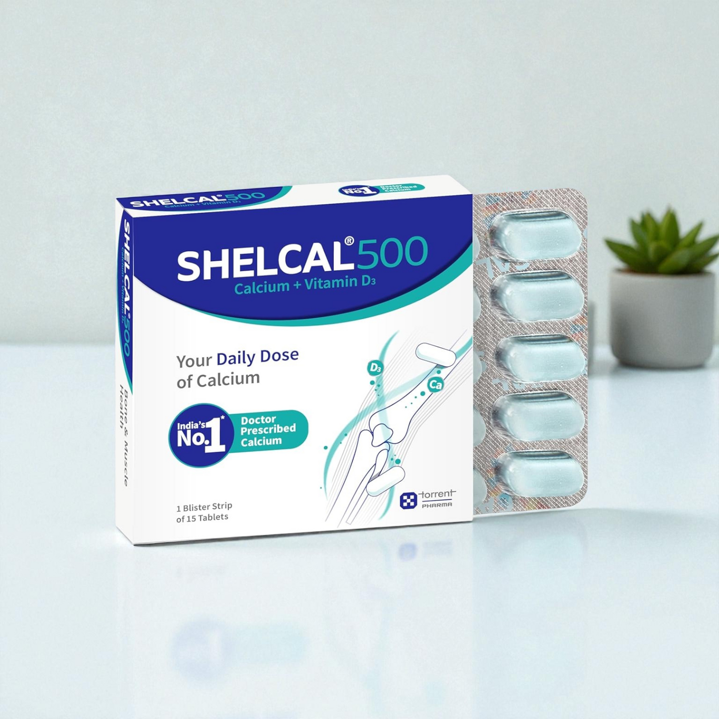 Shelcal 500 Calcium + Vitamin D3 Tablets