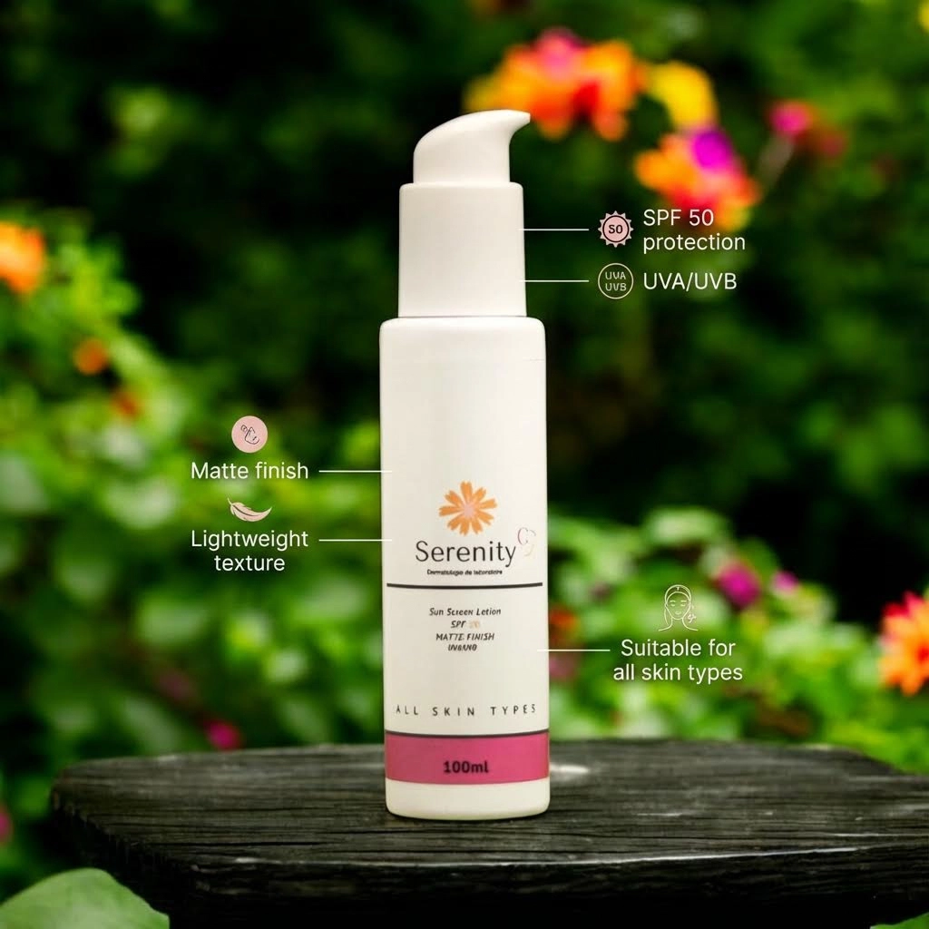Serenity Sunscreen Lotion (SPF 50)