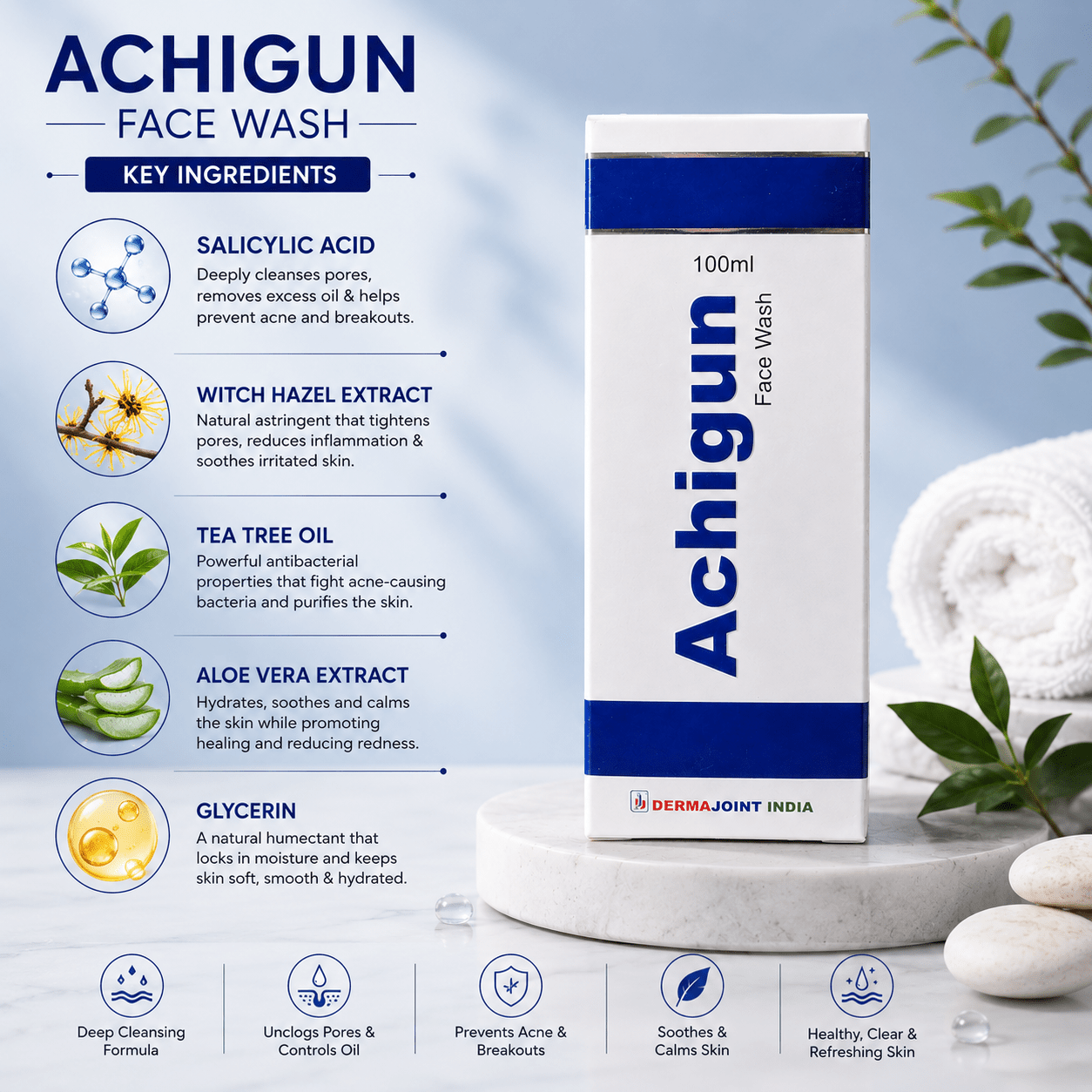 Achigun Face Wash - Cosmosentials