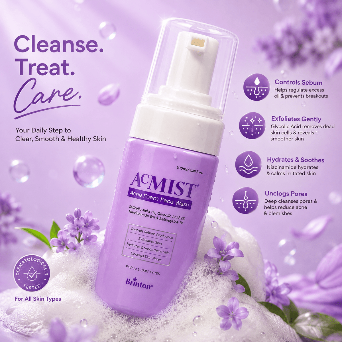 Acmist Acne Foam Face Wash - Cosmosentials