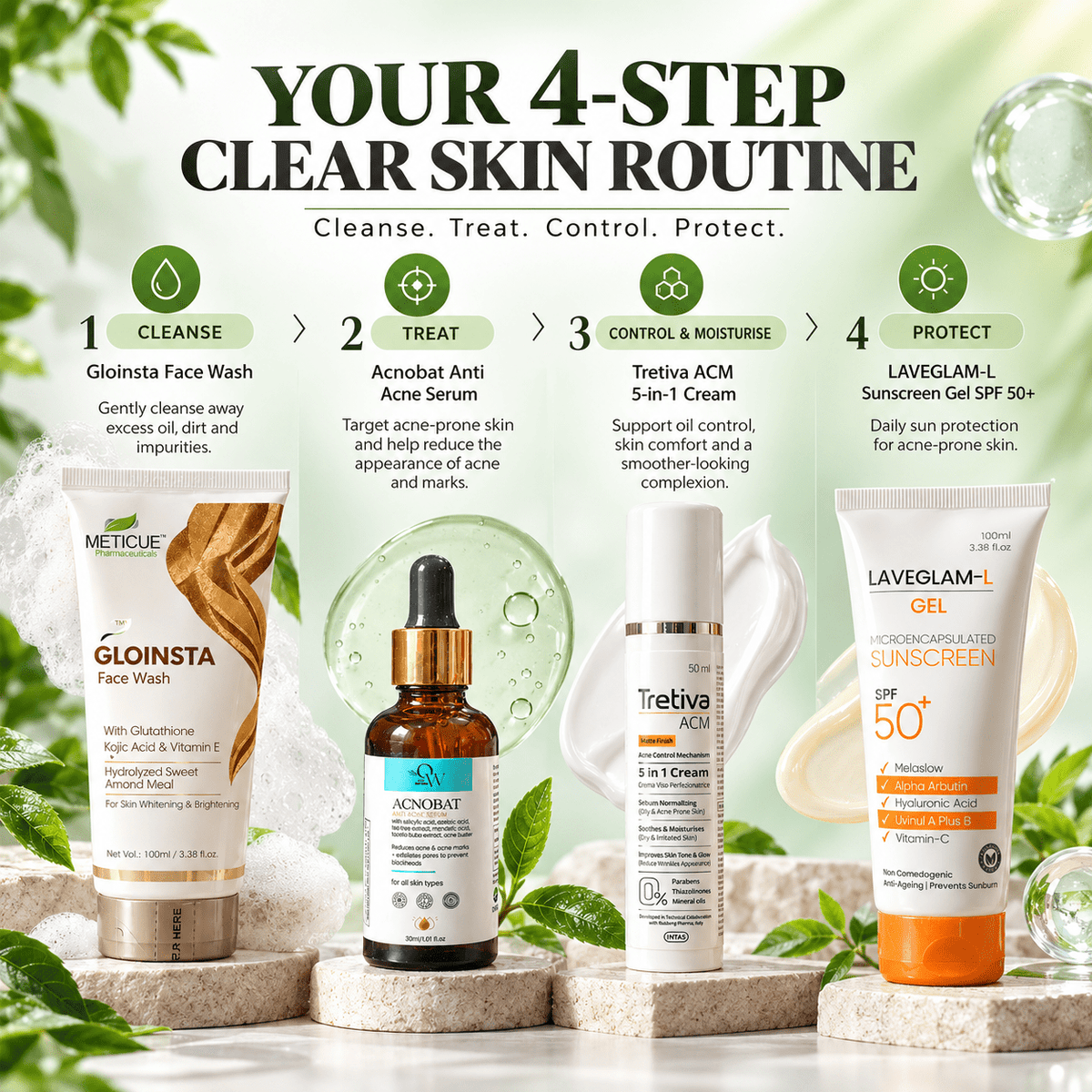 Acne & Skin Care Complete Combo Kit - Cosmosentials
