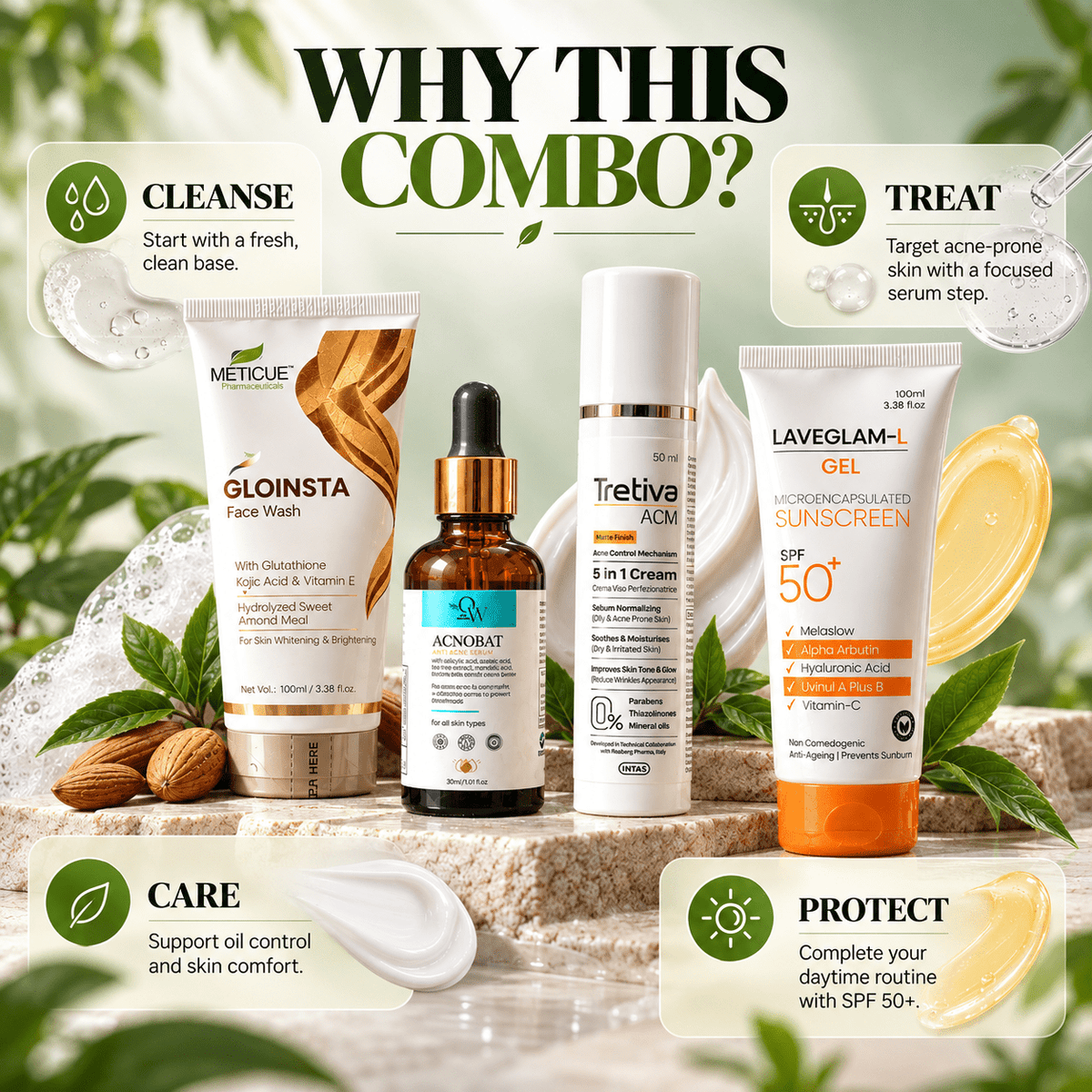 Acne & Skin Care Complete Combo Kit - Cosmosentials