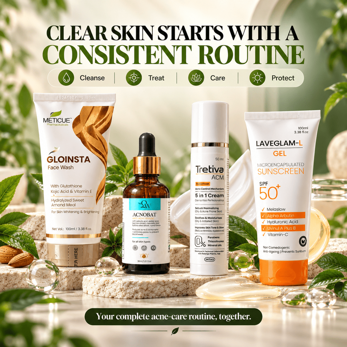 Acne & Skin Care Complete Combo Kit - Cosmosentials
