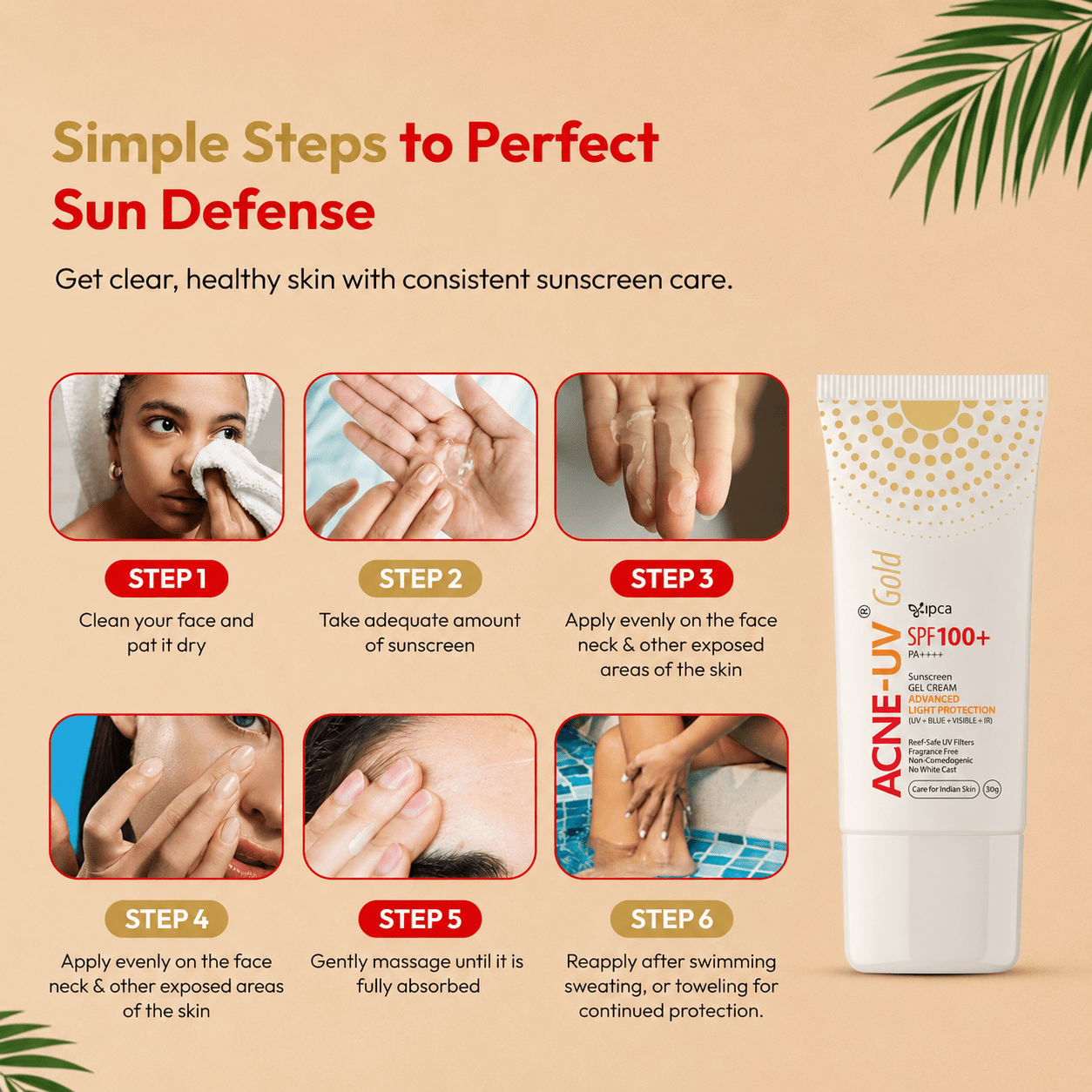 Acne-UV Gold SPF 100+ PA+ Sunscreen 30g - Cosmosentials