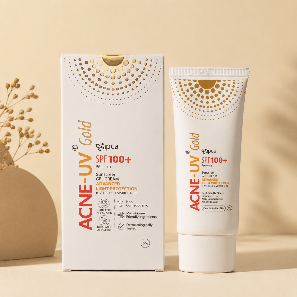Acne-UV Gold SPF 100+ PA+ Sunscreen 50g - Cosmosentials