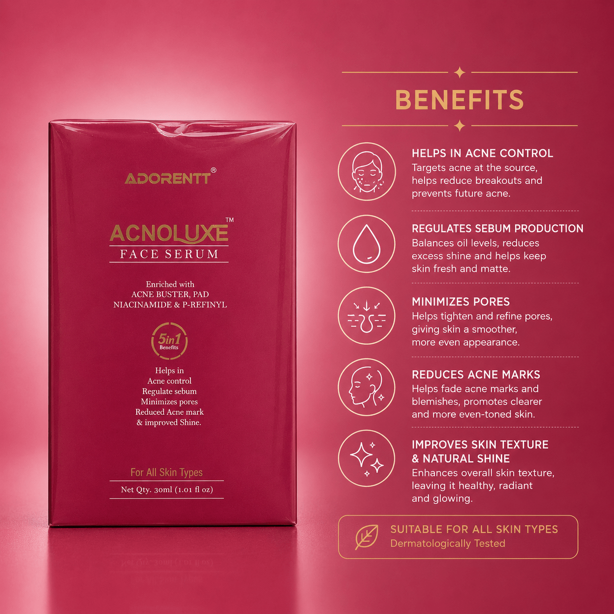 Acnoluxe Face Serum - Cosmosentials