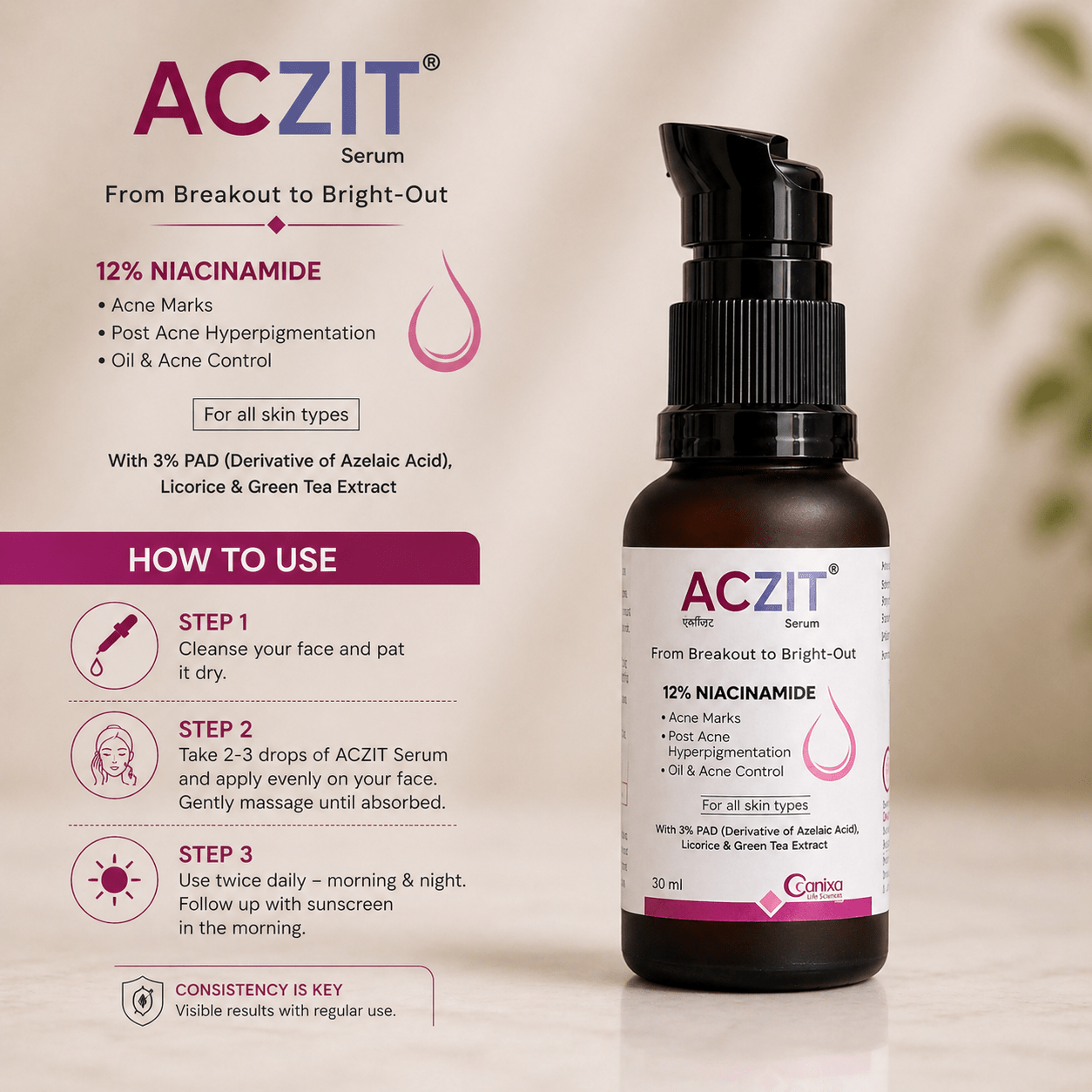 ACZIT Serum 12% Niacinamide - Cosmosentials