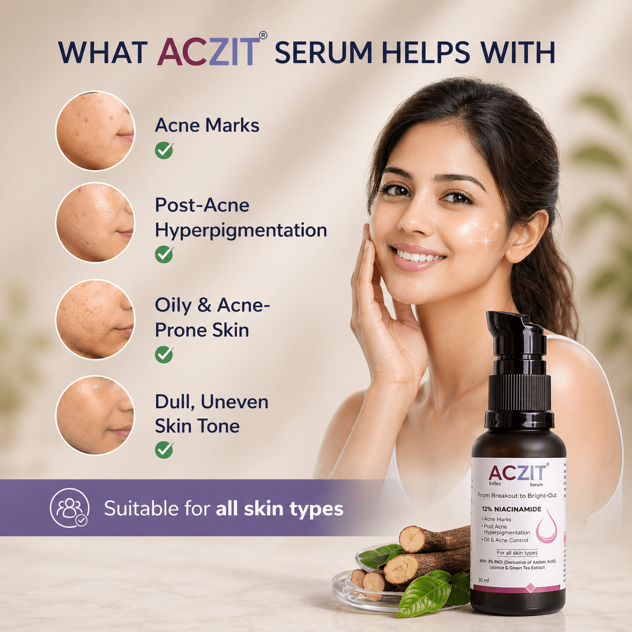 ACZIT Serum 12% Niacinamide - Cosmosentials