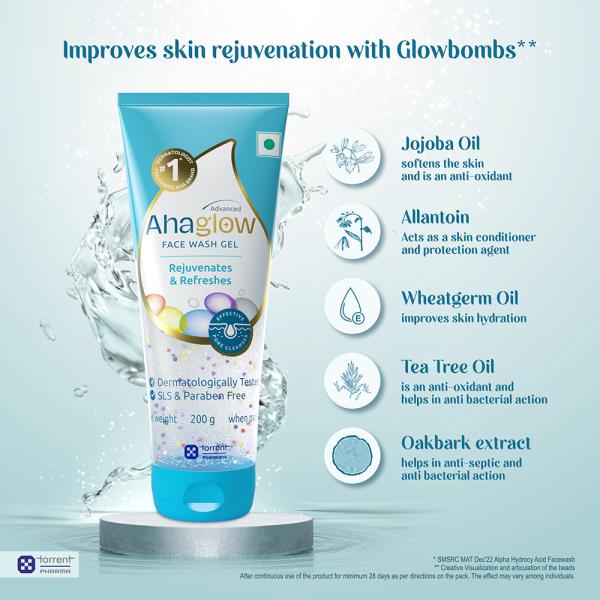 Ahaglow Advanced Face Wash Gel - Cosmosentials