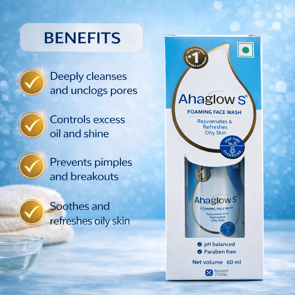 Ahaglow S Foaming Facewash for Acne & Oil Control-Cosmosential