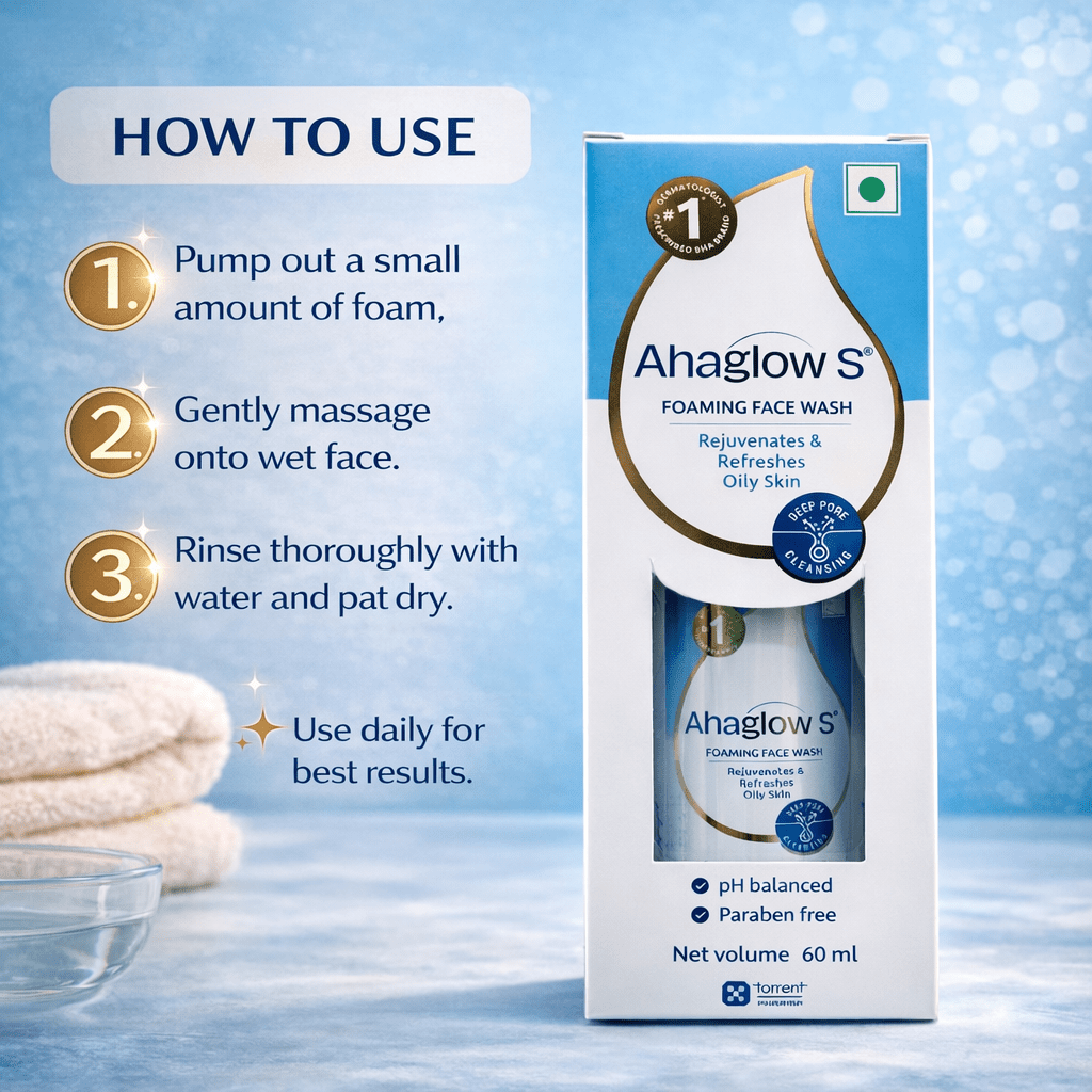 Ahaglow S Foaming Facewash for Acne & Oil Control-Cosmosential