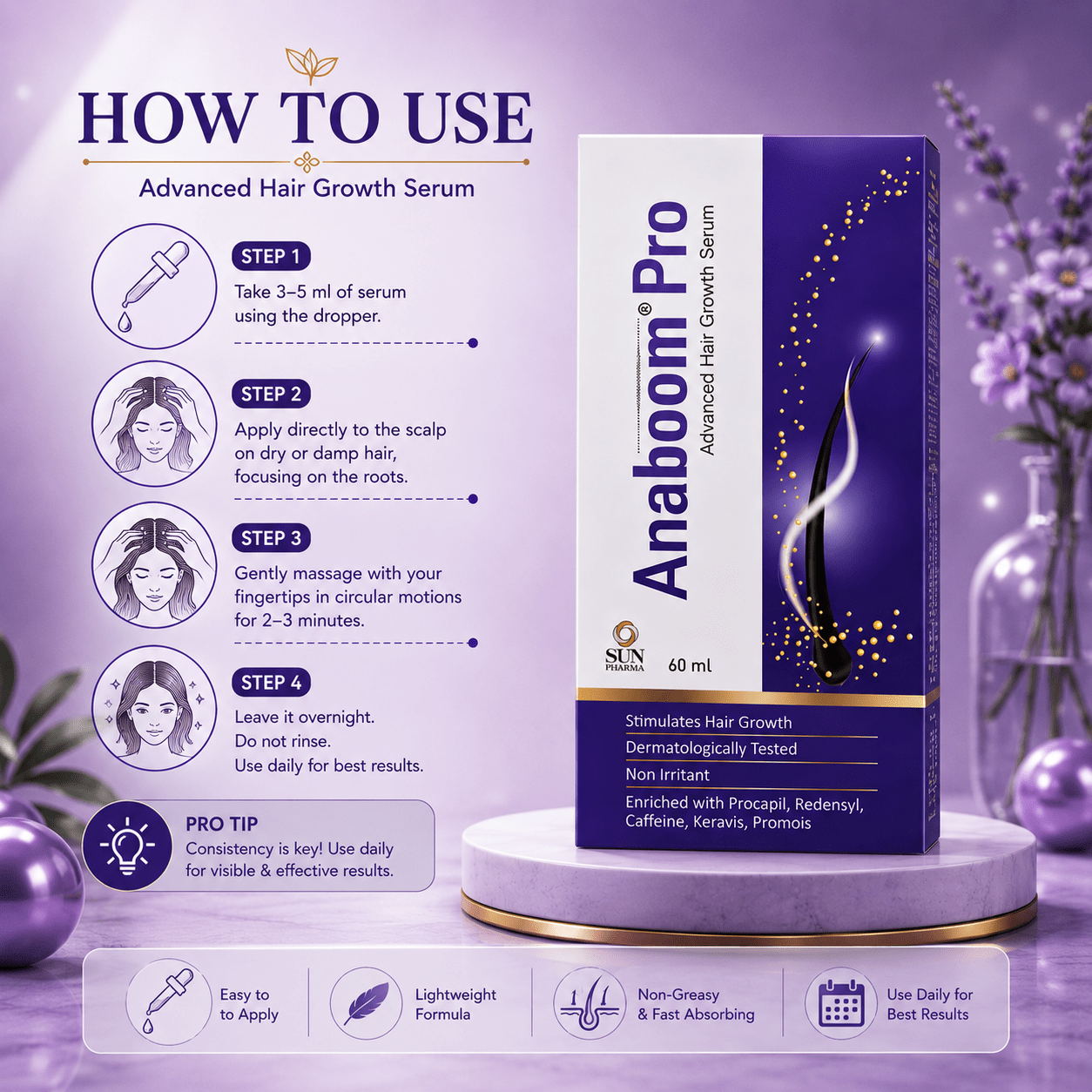Anaboom Pro Advanced Hair Growth Serum - Cosmosentials