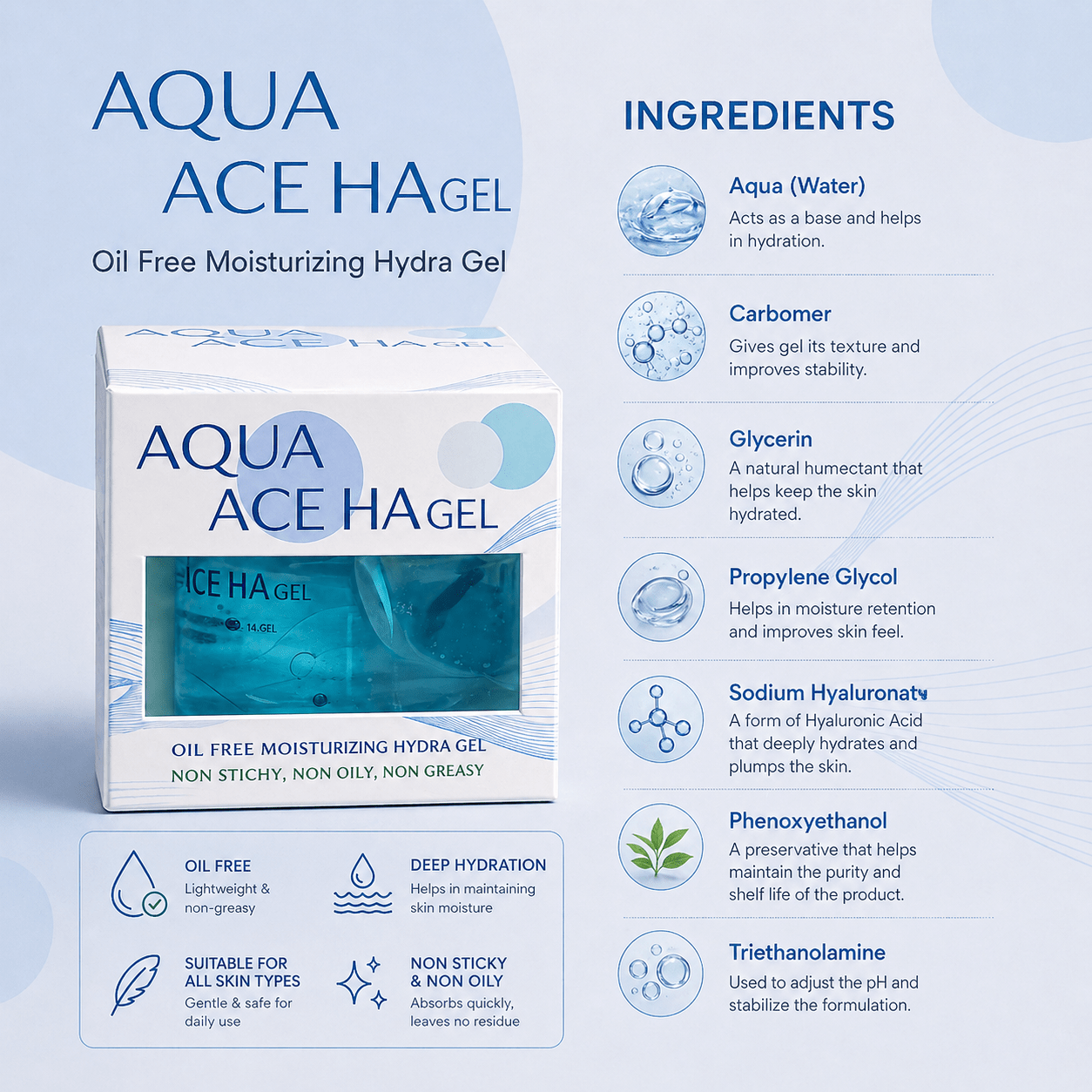 Aqua Ace HA Gel - Cosmosentials