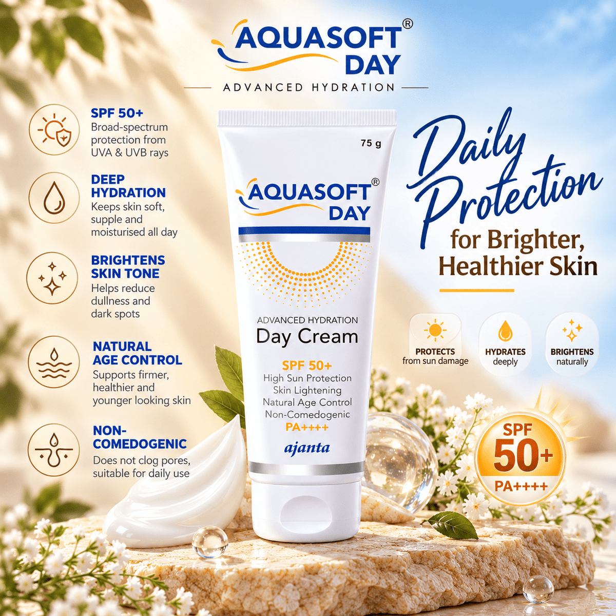 Aquasoft Day Cream SPF 50+ - Cosmosentials