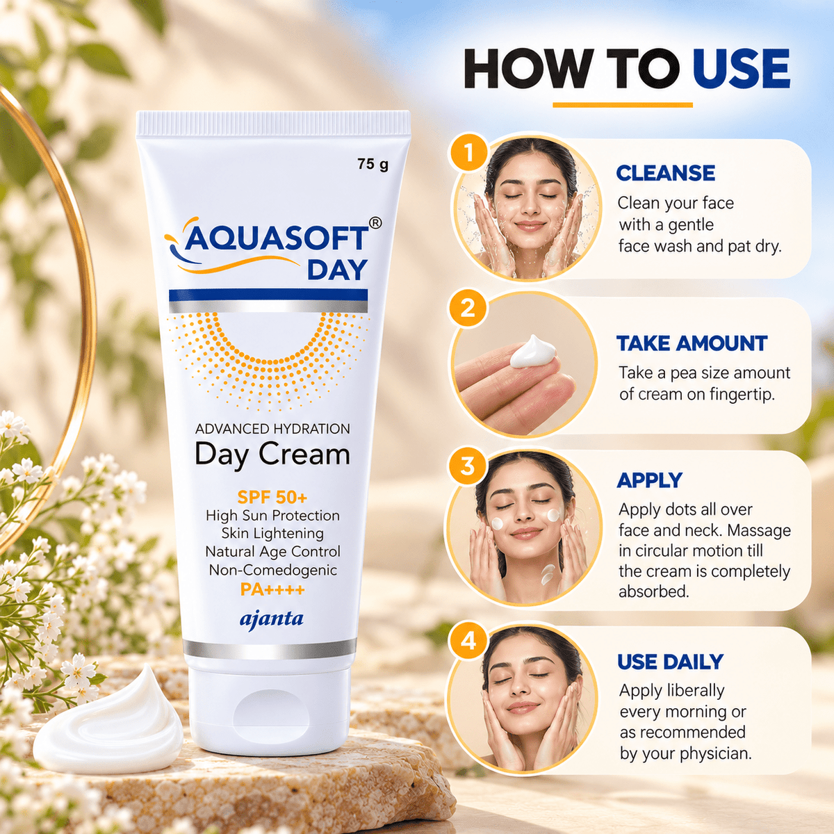 Aquasoft Day Cream SPF 50+ - Cosmosentials
