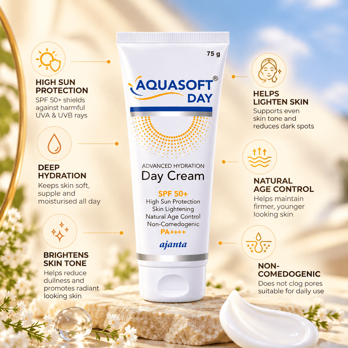 Aquasoft Day Cream SPF 50+ - Cosmosentials