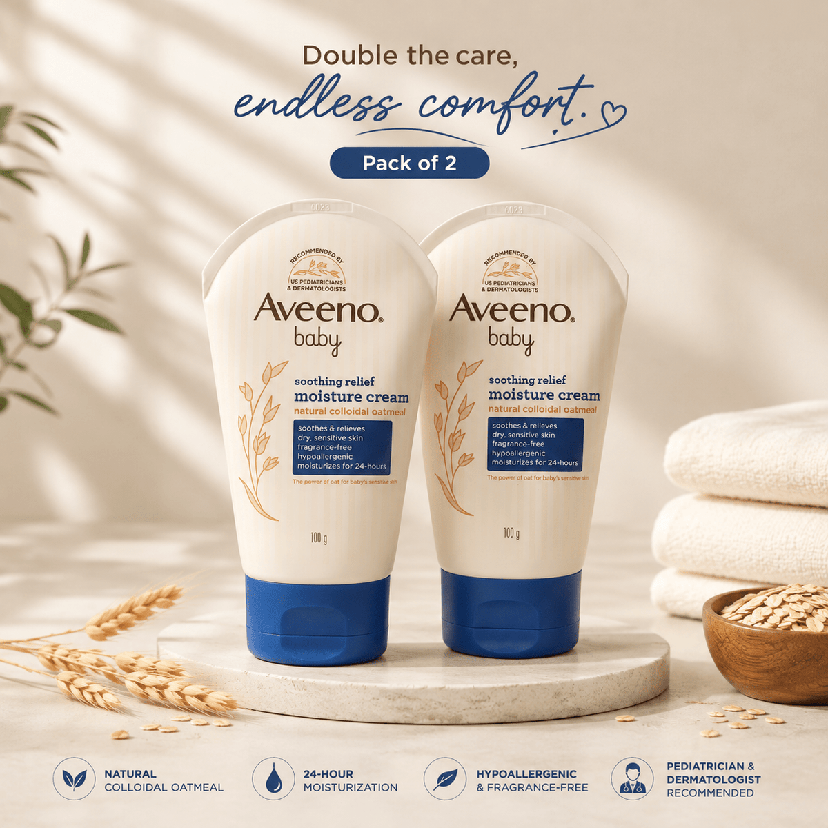 Aveeno Baby Soothing Relief Moisture Cream 100g - Cosmosentials