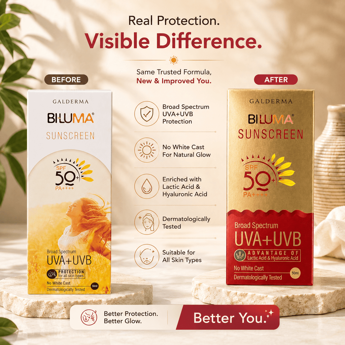 Biluma Broad Spectrum Sunscreen SPF 50+ PA++++ - Cosmosentials