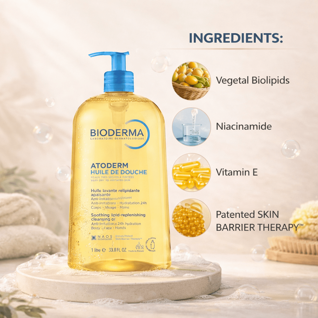 Bioderma Atoderm Huile de Douche (Soothing Cleansing Oil) - Cosmosentials